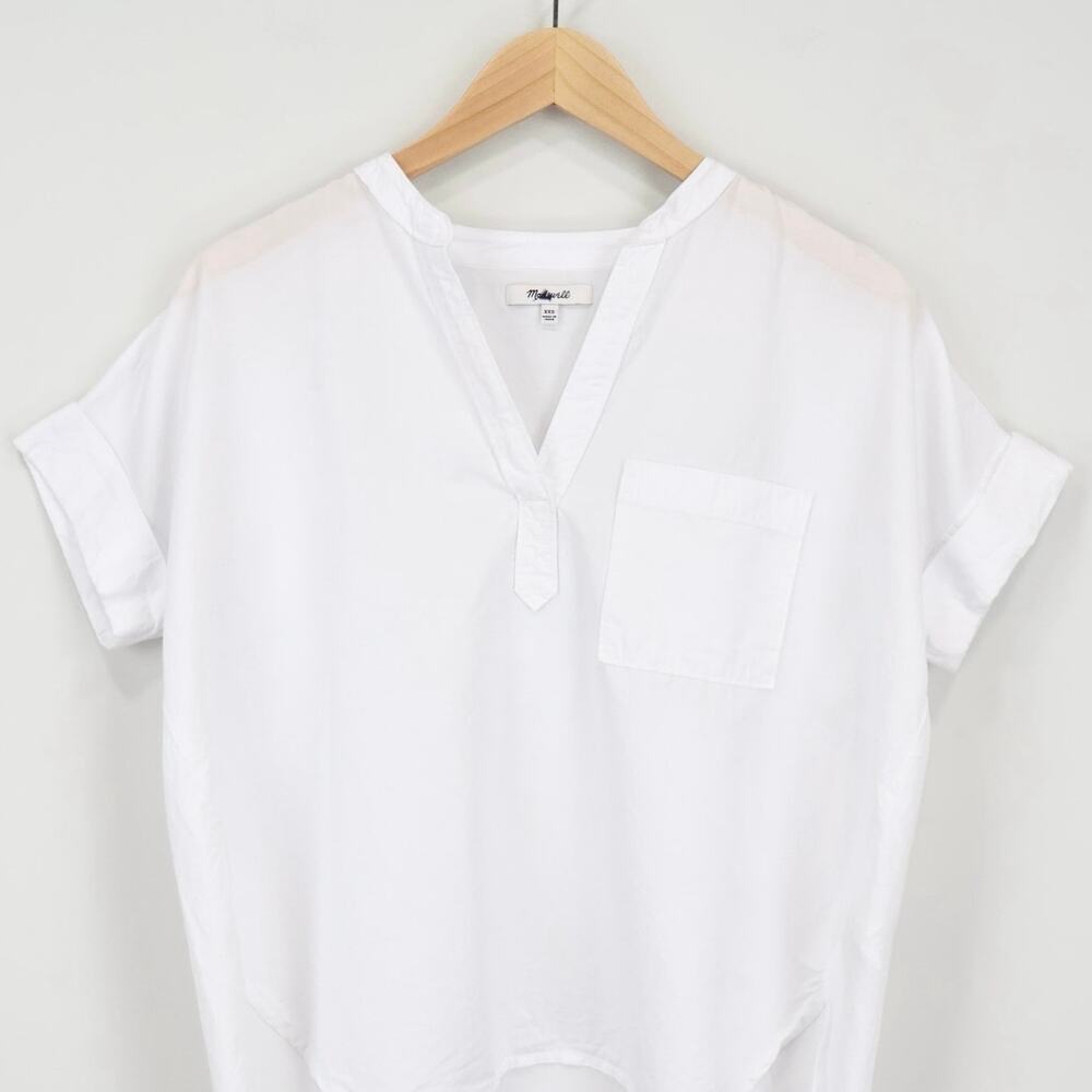 Madewell Lakeline Popover Oversized Shirttail Top In Eyelet White Size XXS - Picture 5 of 8